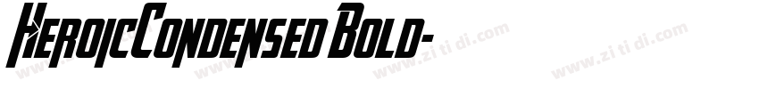 HeroicCondensed Bold字体转换